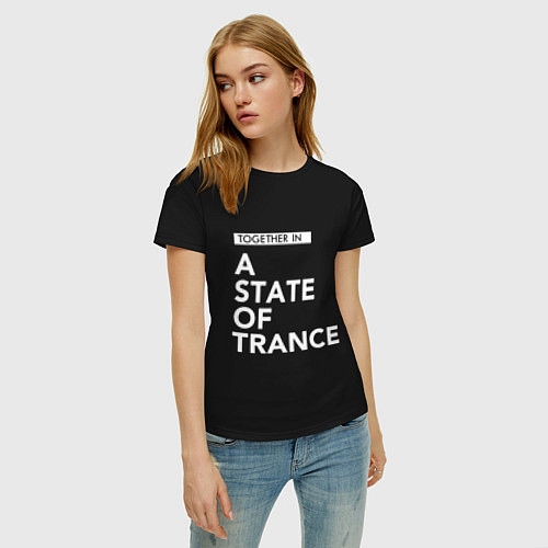 Женская футболка Together in A State of Trance / Черный – фото 3