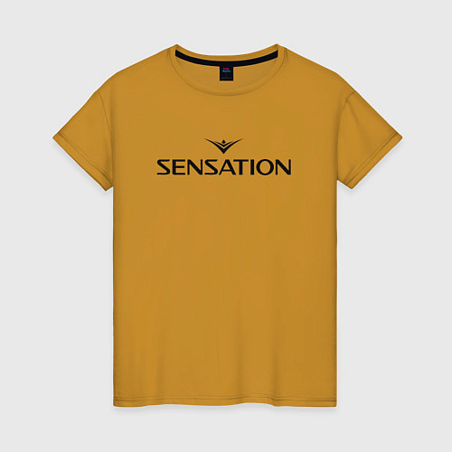 Женская футболка Sensation / Горчичный – фото 1