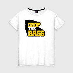 Футболка хлопковая женская DROP THE BASS Old School, цвет: белый