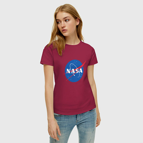 Женская футболка NASA: Logo / Маджента – фото 3