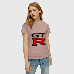 Футболка хлопковая женская Gtr, цвет: пыльно-розовый — фото 2