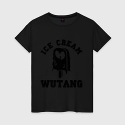 Футболка хлопковая женская Wu-Tang: Ice cream, цвет: черный