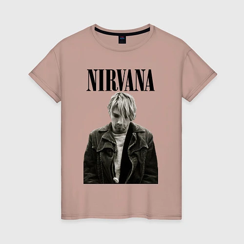 Женская футболка Kurt Cobain: Young / Пыльно-розовый – фото 1