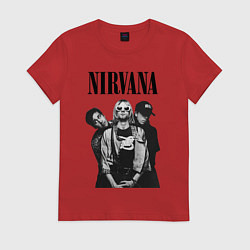 Футболка хлопковая женская Nirvana Group, цвет: красный