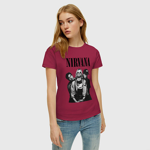 Женская футболка Nirvana Group / Маджента – фото 3