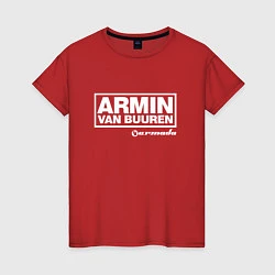 Футболка хлопковая женская Armin van Buuren, цвет: красный