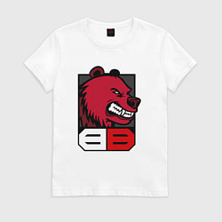 Футболка хлопковая женская Balkan Bears, цвет: белый