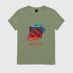 Футболка хлопковая женская Dota 2 Shadows, цвет: авокадо