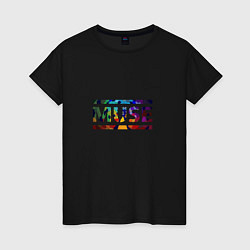 Футболка хлопковая женская Muse Colour, цвет: черный