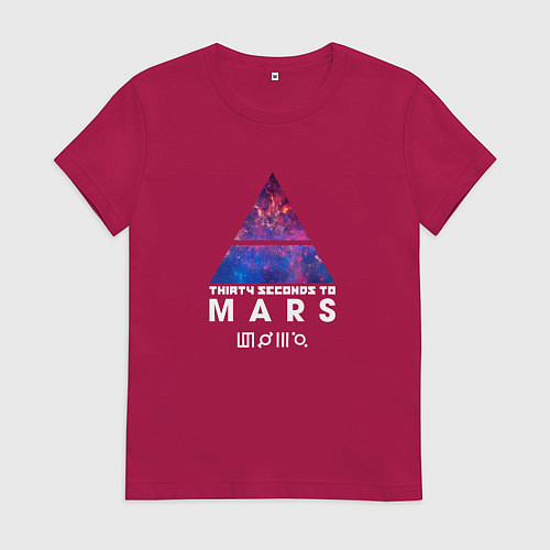 Женская футболка 30 STM: cosmos / Маджента – фото 1