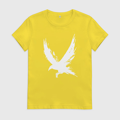 Женская футболка Белый ворон / Желтый – фото 1