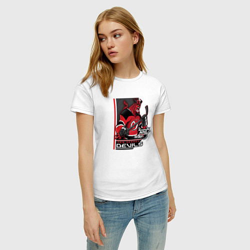 Женская футболка New Jersey Devils / Белый – фото 3