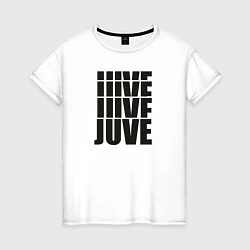Футболка хлопковая женская FC Juventus: Torino, цвет: белый