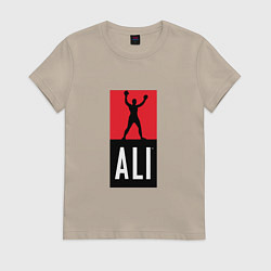Футболка хлопковая женская Ali by boxcluber, цвет: миндальный
