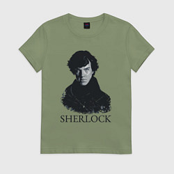 Футболка хлопковая женская Sherlock Art, цвет: авокадо
