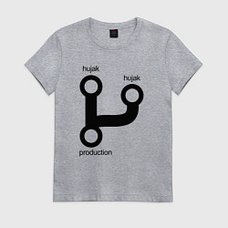 Футболка хлопковая женская Раз, два и в продакшн, цвет: меланж