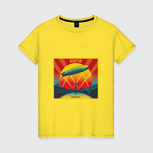 Женская футболка Led Zeppelin / Желтый – фото 1