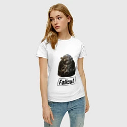 Футболка хлопковая женская Fallout, цвет: белый — фото 2