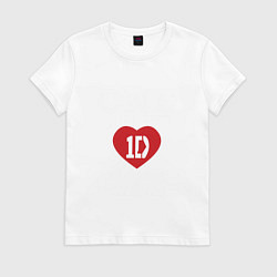 Футболка хлопковая женская One Direction love me, цвет: белый