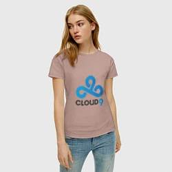 Футболка хлопковая женская Cloud9, цвет: пыльно-розовый — фото 2