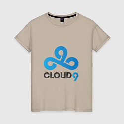 Футболка хлопковая женская Cloud9, цвет: миндальный