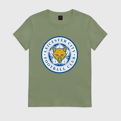 Футболка хлопковая женская Leicester City FC, цвет: авокадо