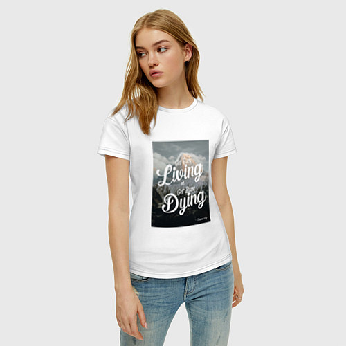 Женская футболка Get Busy Living / Белый – фото 3