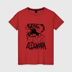 Футболка хлопковая женская Asking Alexandria Devil, цвет: красный