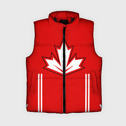 Женский жилет Сборная Канады: домашняя форма, цвет: 3D-черный