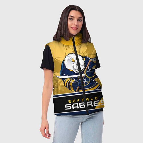 Женский жилет Buffalo Sabres / 3D-Черный – фото 3