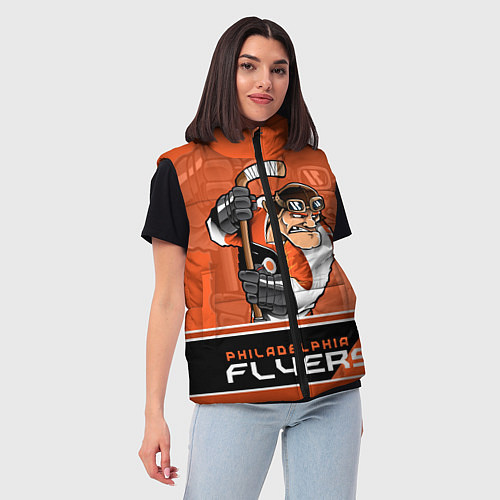 Женский жилет Philadelphia Flyers / 3D-Черный – фото 3