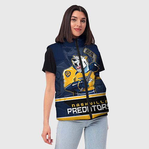 Женский жилет Nashville Predators / 3D-Черный – фото 3