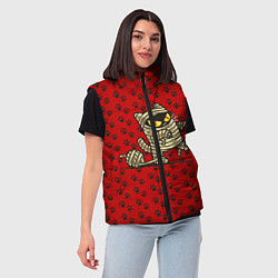 Женский жилет Кот мумия, цвет: 3D-черный — фото 2