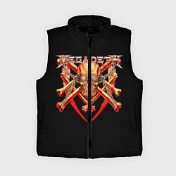 Женский жилет Megadeth: Gold Skull, цвет: 3D-черный