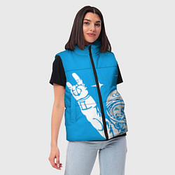 Женский жилет Гагарин рокер, цвет: 3D-светло-серый — фото 2