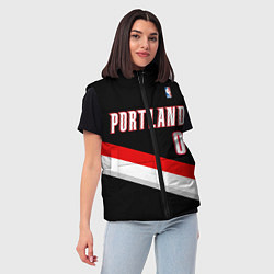 Женский жилет Portland Trail Blazers 0, цвет: 3D-черный — фото 2
