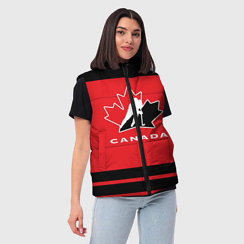 Женский жилет Canada Team / 3D-Черный – фото 3