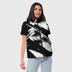 Женский жилет Чёрно-белый, цвет: 3D-светло-серый — фото 2