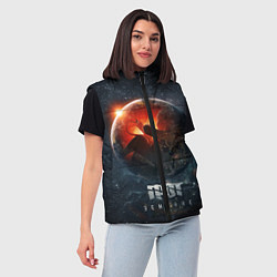 Женский жилет ГРОТ: Земляне, цвет: 3D-черный — фото 2