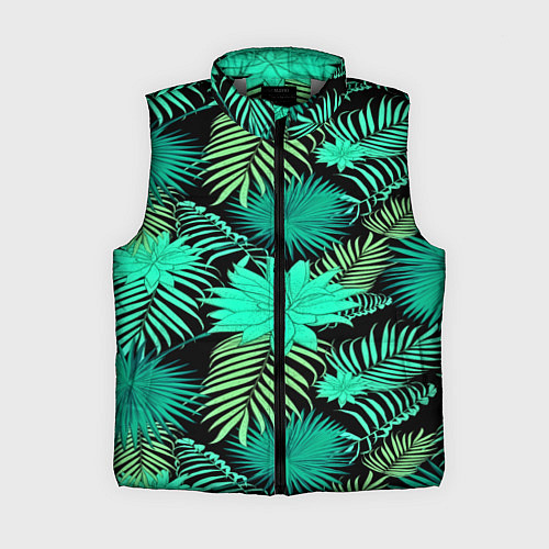 Женский жилет Tropical pattern / 3D-Светло-серый – фото 1