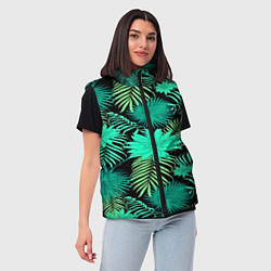 Женский жилет Tropical pattern, цвет: 3D-светло-серый — фото 2