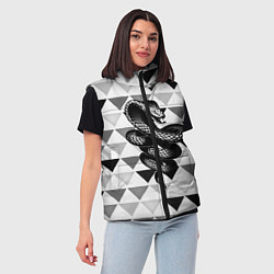 Женский жилет Snake Geometric, цвет: 3D-светло-серый — фото 2