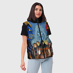 Женский жилет Dethklok: Heroes, цвет: 3D-светло-серый — фото 2