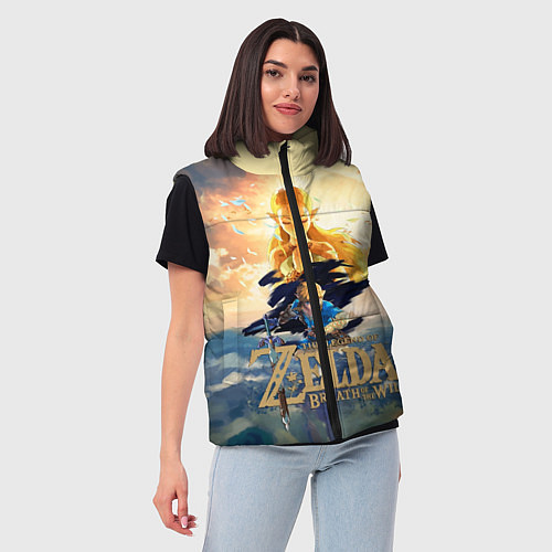 Женский жилет The Legend of Zelda / 3D-Светло-серый – фото 3