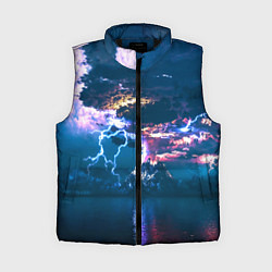 Женский жилет Извержение вулкана, цвет: 3D-черный