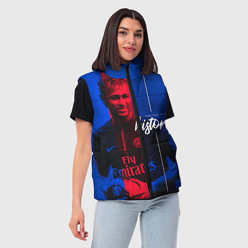 Женский жилет Neymar History / 3D-Черный – фото 3