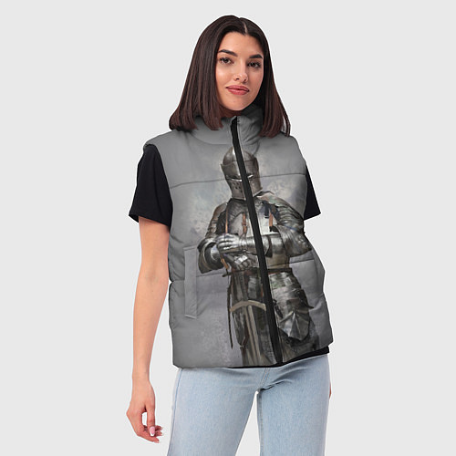 Женский жилет Рыцарь / 3D-Черный – фото 3
