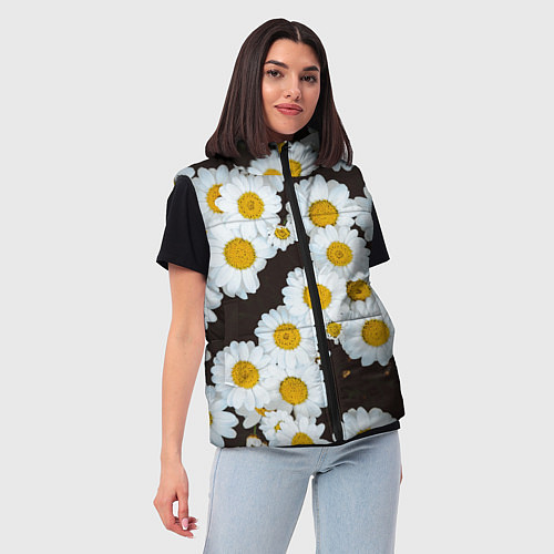 Женский жилет Аромашки / 3D-Черный – фото 3