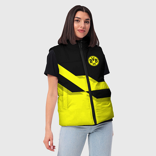 Женский жилет BVB FC: Yellow style / 3D-Черный – фото 3