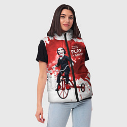 Женский жилет Play a game?, цвет: 3D-черный — фото 2